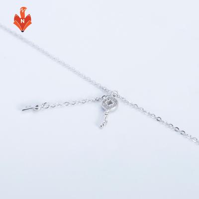 China Fashion NH-AJ024A-NE Fashion Rhinestone Initial Necklace Diamond Key Shape Custom Environmentally Friendly For Diamond Seller for sale