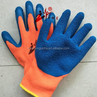 China Palm Coated Thermal Insulation Terry Work Gloves Winter for sale