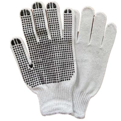 China Keep Warm One Side Black PVC Dots Gloves for sale