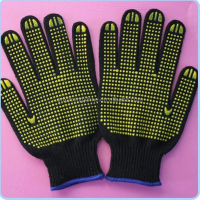 China One Or Two Sides Dot Stock PVC Dot Gloves Cotton Knitted for sale