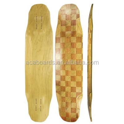 China Pintail Adult Custom Shape Bamboo Longboard Deck With Fiberglass Bamboo Longboard Deck for sale