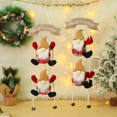 China Festival Stuff 2021 Merry Christmas Gnomes Santa Xmas Tree Hanging Ornament Faceless Doll Decoration For Home for sale