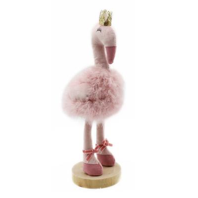 China Swan Christmas Plush Doll Decoration Desktop Swan Figurine for Christmas Tree Ornament Gifts for sale