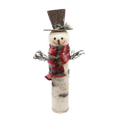 China 2020 Christamas Home Decoration New Arrivals Artificial Bark Christmas Snowman Christmas Holiday Family Party Decorations for sale