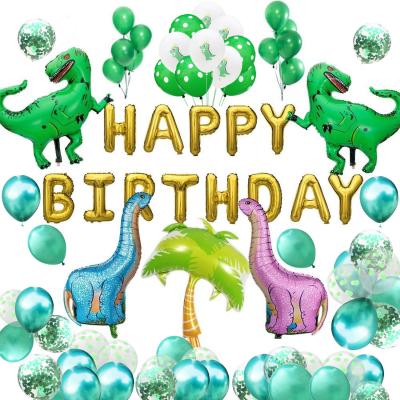 China Birthday Party Set/Places Cartoon Dinosaur Boy Party Decoration Happy Birthday Balloon Baby Party for sale