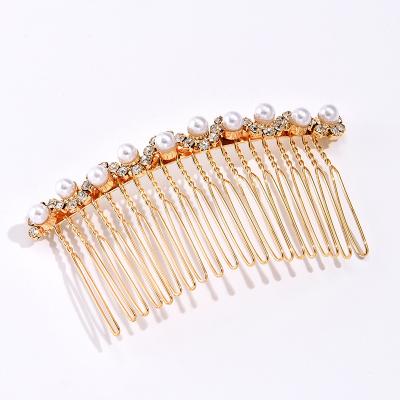 China NEW BORDER MODEL hair decoration comb wide bang broken tooth comb crown and diamond hair comb for sale