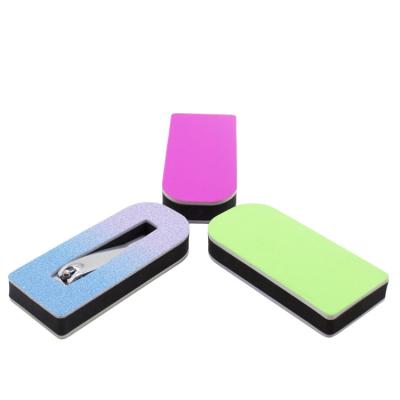 China Wholesale Custom Logo Printed Manicure/Pedicure Double Sided Buffer Nail File Block Sanding Buffing Set for sale