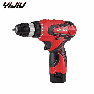 China YIJIU Wood Drilling Battery 12V 1.5Ah High Quality Cordless Drill Machine for sale