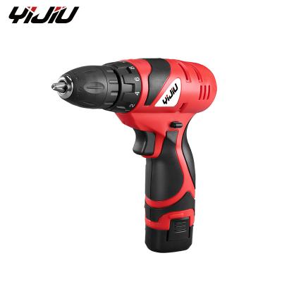 China Wood Drilling YIJIU Custom Designed 10Mm 12V 1.3Ah Cordless Electric Power Drill for sale