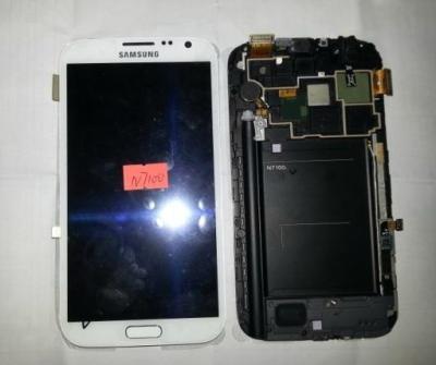 China White Samsung Galaxy Note 2 n7100 smartphone LCD diplay digitizer assembly original for sale