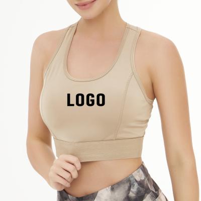 China Wholesale High Quality Breathable Custom Logo Sports Bras Backless Recycled Yoga Bra For Women for sale