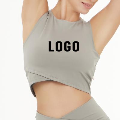 China Custom Logo Women Yoga Sports Bra Top Sports Bra Workout Apparel Breathable Yoga Running Suit for sale