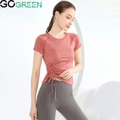 China Mesh Splicing Sportswear Breathable Short Sleeve Use T-shirt Active Women Outdoor Workout Suit Workout Sportswear for sale