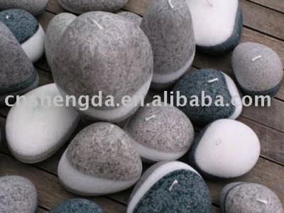 China Stone pebble candle candles, cobblestone style, candles for sale