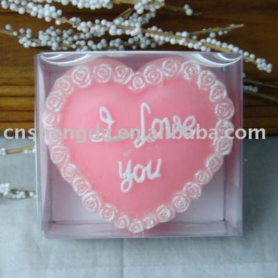 China Cheapest Scented Heart Shaped Candle (1pc, Love), Wedding Candle for sale