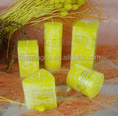 China Customized Scented Design Wholesale Art Scented Square Pillar Candles for sale