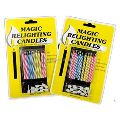 China Funny Relighting Candle Magic Trick Birthday Cake Decors Party Joke Christmas Gift for sale