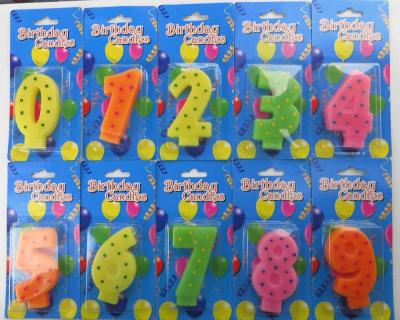 China Beautiful 2017 New Product Number Novelty Birthday Cake Candles for sale