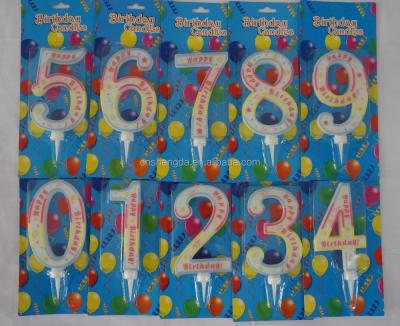 China Number Birthday Candle Color Draw Number Birthday Cake Candles for sale