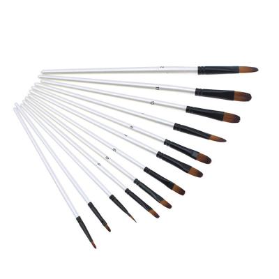 China Custom Hot Selling 5 Different Water Color Acrylic Watercolor Gouache Oil Paint Brushes Artist Travel Paint Brush for sale