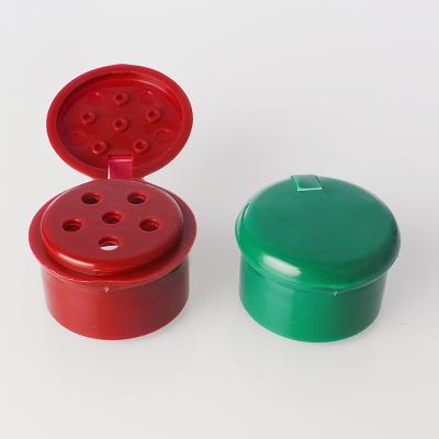 China Non Puddle Customized 33mm 38mm PP Spice Bottle Flip Plastic Cap Chili Bottle Plastic Flip Cap for sale