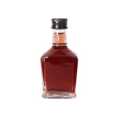 China Wholesale 50ml Clear Whiskey Vodka Beverage Packaging Trial Beverage Glass Bottle Empty Bottle for sale