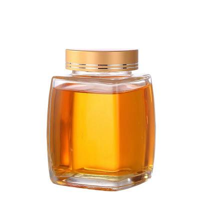 China Food Square 100ml/280ml Glass Honey Jam Jar Glass With Lid Storage Kimchi Jar Food Storage Bottle for sale