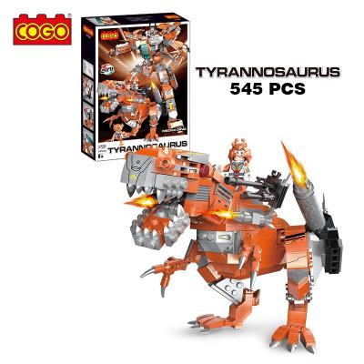 China Building Toy COGO 545 PCS Mecha Dinosaur 2 In 1 Building Block Machine Children Equipment Educational Toys For Children for sale