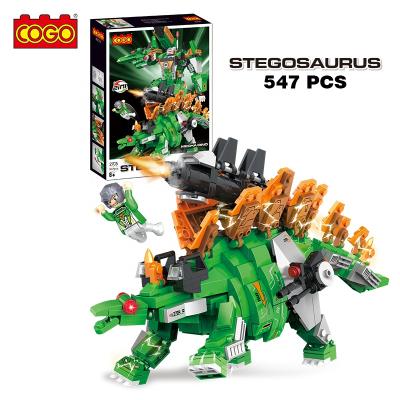 China Building Toy COGO 517 PCS Mecha Dinosaur 2 In 1 Plastic Building Blocks Toys For Children for sale