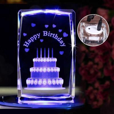 China Europe High Quality 3d Laser Engraved Cube Crystal Rubik's White Gift Glass Shaped Cube For Birthday Gift for sale