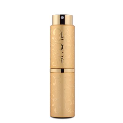 China Perfume/Liquid/E Juice/Essential Oil Gold Empty Perfume Bottle Spray 10ML Mini Portable Aluminum Travel Refillable Disinfectant Atomizer Bottles for sale