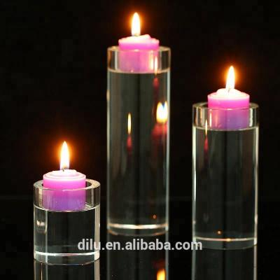 China Crystal For Home Decor High Quality Cheap Glass Candlestick Candelabra Acrylic Candle Holder Home Decoration for sale