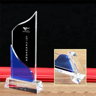 China China Wholesale Crystal Glass Shield Awards Corporate Optical Business Awards Crystal Trophy for sale