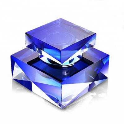 China Personal Care Wholesale Diamond Shaped Crystal 50ml K9 Perfume Bottle For Car Air Freshener Vent for sale