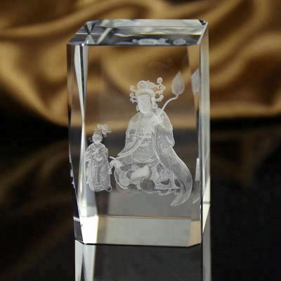 China Europe Wholesale K9 Clear White Glass Blocks Gifts Engraving Buddha Statue Crystal 3D Laser Crystal Cube for sale