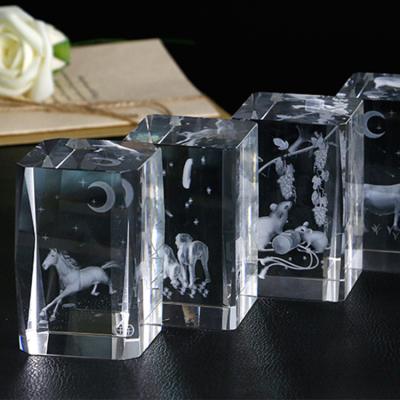 China Widely Used China Factory Sale Various Laser 3d Crystal Glass Star Cube for sale