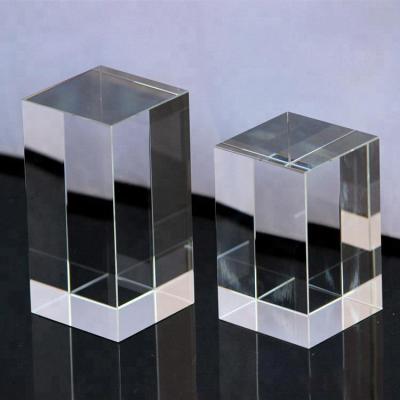 China China Manufacture Professional 3d Laser Engraving Crystal Glass Block for sale