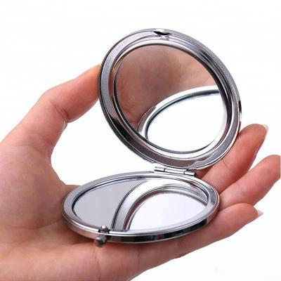 China 2018 Crystal Portable Small Mirror Pocket Folding Compact Makeup Mirror Portable With Gift Box Packing for sale