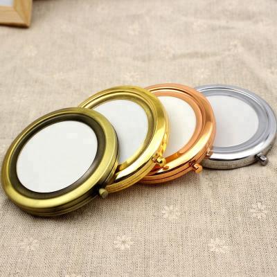 China Portable Wholesale Folding K9 Crystal Pocket Compact Makeup Mirror Frame for sale