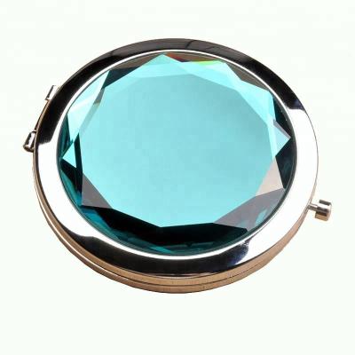 China Italy Style Portable Fashion Small Handmade Murano Glass Pocket Folding Mirror for sale