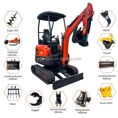 China Excavator with Cabin 1.8t 2t 2.2t Zero Tail Swing Boom Mini Digger Excavator for sale