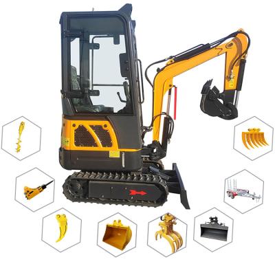 China Farms China Excavator Factory 1 Ton 1t Mini Crawler Excavator With Cabin Excavator With Euro 5 for sale