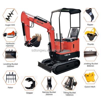 China Hotels tongwu available 1 year warranty sample tw mini small excavator crawler 1 ton 1.2ton for sale