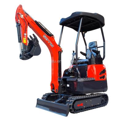 China SDTW TW18 1.8t Cabin Mini Excavator Small Digger Excavator with Auger Hitch Quick Rake Ripper for sale