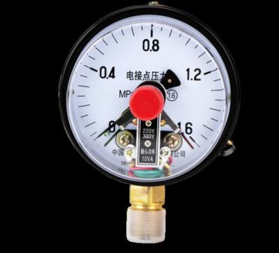 China Liquid Filled Electric Boiler Contact Pressure Gauge , 0-100Mpa Shock Proof Oil Filled Instrument for sale