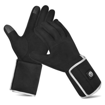 China Touch Screen Fashion Design Comfortable Rechargeable Electric Battery Snow Special Designed Sports Heated Gloves Liner for sale