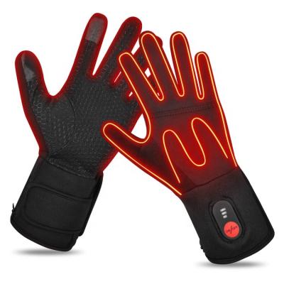 China Thin Liner Bike Heated Touch Screen USB Rechargeable Battery Thermal Ski Gloves Breathable Waterproof Breathable Safety for sale