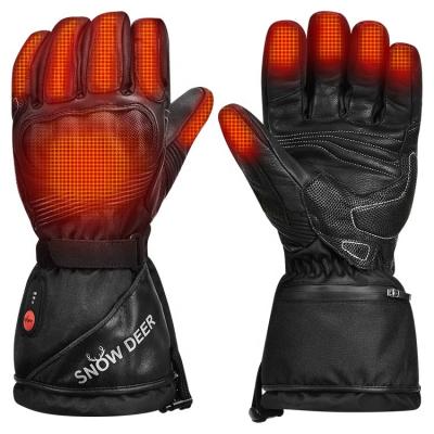 China Hot Sale Winter Hand High Capacity Battery Heated Glove Keep Warm Black Mitt Electronic Heated Hand Gloves for sale