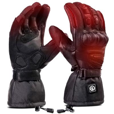 China Passionate Gloves Winter Customized Waterproof Hard Knuckle Protection Electric Battery Motor Bike Motorcycle Leather Passionate Gloves for sale