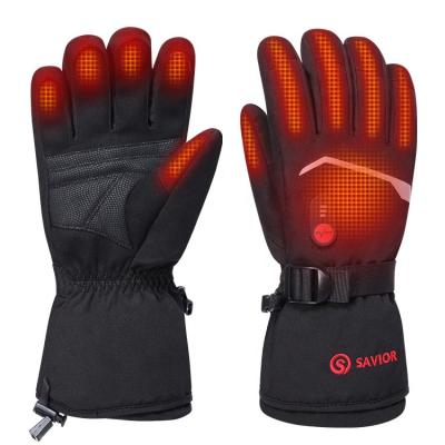 China Rechargeable Heating Snowboard Ski Heated Gloves Touch Screen Battery Savior Waterproof Winter Waterproof Gloves for sale